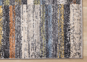 HomeRoots 8' Modern Abstract Area Rug in Gray-Green & Ivory - Durable, Easy-Care Design for Family Spaces 8' X 11' 660075