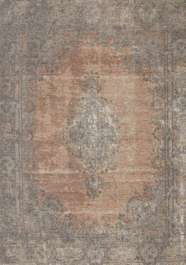 HomeRoots 5' Modern Gray and Pink Medallion Area Rug - Stylish, Durable, Stain-Resistant for Every Room 5' X 8' 660076