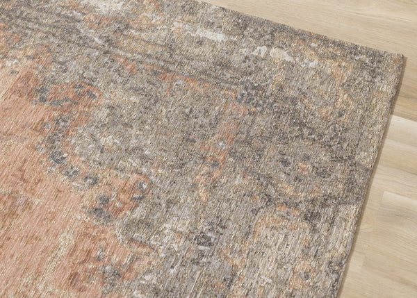 HomeRoots 8' Gray and Pink Medallion Area Rug - Stylish, Durable, and Stain-Resistant for Everyday Family Life 8' X 11' 660077