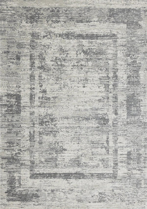 HomeRoots 8' Gray and Charcoal Geometric Area Rug - Modern Design, Stain-Resistant, Perfect for High Traffic Areas 8' X 11' 660079