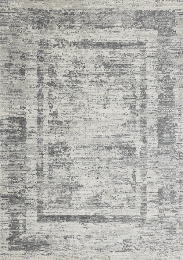 HomeRoots 8' Gray and Charcoal Geometric Area Rug - Modern Design, Stain-Resistant, Perfect for High Traffic Areas 8' X 11' 660079