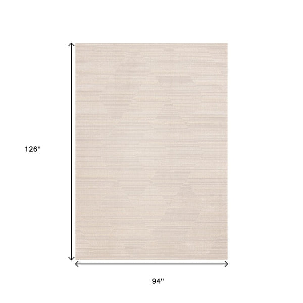HomeRoots 8' Beige Area Rug - Soft, Durable, Stain-Resistant Design for Modern Living Spaces and Versatile Decor 8' X 11' 660081