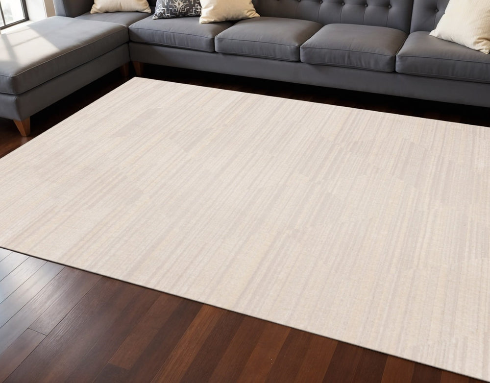 HomeRoots 8' Beige Area Rug - Soft, Durable, Stain-Resistant Design for Modern Living Spaces and Versatile Decor 8' X 11' 660081