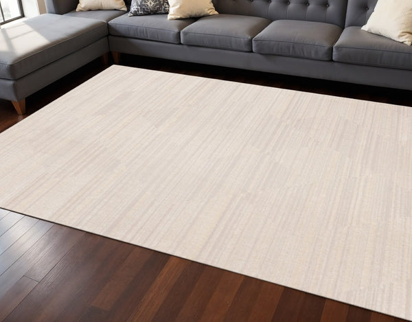 HomeRoots 8' Beige Area Rug - Soft, Durable, Stain-Resistant Design for Modern Living Spaces and Versatile Decor 8' X 11' 660081