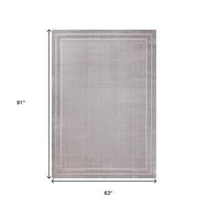 HomeRoots 5' Gray Geometric Area Rug - Modern Design, Soft Polyester, Stain-Resistant, Perfect for Any Room 5' X 8' 660082