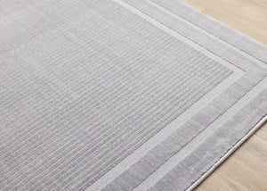 HomeRoots 5' Gray Geometric Area Rug - Modern Design, Soft Polyester, Stain-Resistant, Perfect for Any Room 5' X 8' 660082