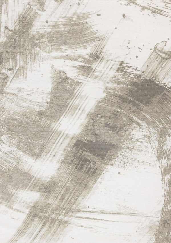 HomeRoots 5' Modern Ivory and Taupe Abstract Area Rug for Contemporary Spaces - Durable, Stain-Resistant Design 5' X 8' 660084