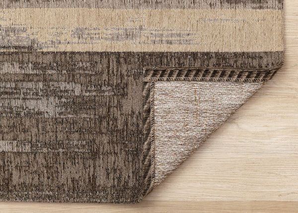 HomeRoots 8' Modern Abstract Area Rug in Brown and Black - Durable, Stylish, Easy-Care for High-Traffic Areas 8' X 11' 660087
