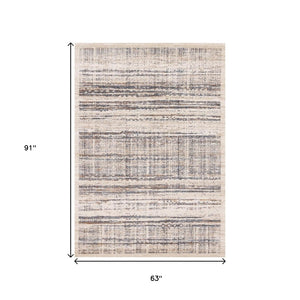 HomeRoots 5' Modern Abstract Area Rug in Beige, Gray, and Brown – Durable, Stain-Resistant, Stylish Home Décor 5' X 8' 660090