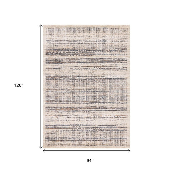 HomeRoots 8' Modern Abstract Area Rug in Beige, Gray & Brown - Durable, Stain-Resistant & Easy-Care Design 8' X 11' 660091
