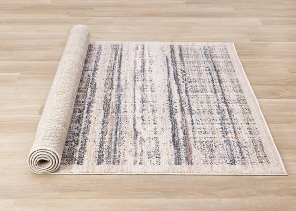 HomeRoots 8' Modern Abstract Area Rug in Beige, Gray & Brown - Durable, Stain-Resistant & Easy-Care Design 8' X 11' 660091