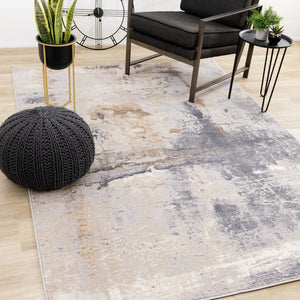 HomeRoots 8' Modern Abstract Taupe and Gray Area Rug for Living Rooms - Durable, Stain-Resistant Design! 8' X 11' 660098