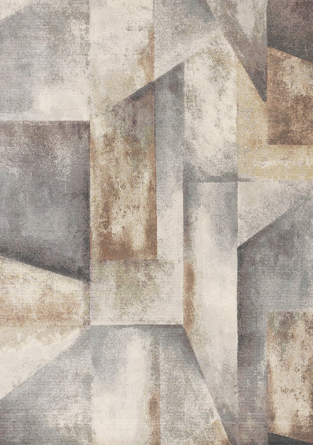 HomeRoots 5' Abstract Area Rug in Gray, Beige & Brown – Durable, Stain-Resistant Design for Modern Homes 5' X 8' 660099