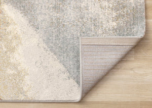 HomeRoots 5' Abstract Area Rug in Gray, Beige & Brown – Durable, Stain-Resistant Design for Modern Homes 5' X 8' 660099