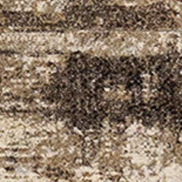 HomeRoots 5' Abstract Beige and Brown Area Rug – Modern, Durable, Stain Resistant for Stylish Home Décor 5' X 8' 660101