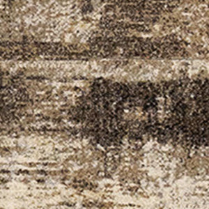 HomeRoots 5' Abstract Beige and Brown Area Rug – Modern, Durable, Stain Resistant for Stylish Home Décor 5' X 8' 660101