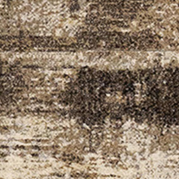 HomeRoots 5' Abstract Beige and Brown Area Rug – Modern, Durable, Stain Resistant for Stylish Home Décor 5' X 8' 660101