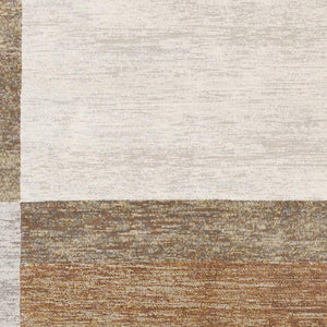 HomeRoots 8' Stylish Geometric Area Rug in Brown and Beige - Durable, Stain-Resistant Design for Family Spaces 8' X 11' 660104