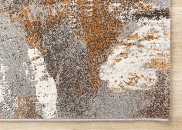 HomeRoots 8' Modern Abstract Area Rug in Gray, Brown, and Beige - Stain Resistant, Durable, and Stylish Design 8' X 11' 660106