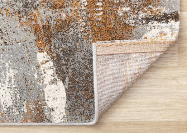 HomeRoots 8' Modern Abstract Area Rug in Gray, Brown, and Beige - Stain Resistant, Durable, and Stylish Design 8' X 11' 660106