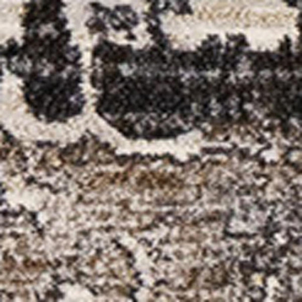 HomeRoots 8' Modern Abstract Area Rug in Gray, Black, and Tan - Stylish, Durable, and Stain-Resistant Design 8' X 11' 660110