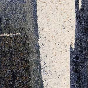 HomeRoots 5' Blue Gray and Ivory Abstract Area Rug - Contemporary Style, Stain-Resistant, Durable Design for Homes 5' X 8' 660111