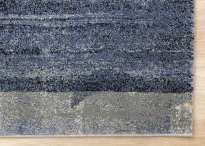 HomeRoots 5' Blue Gray and Ivory Abstract Area Rug - Contemporary Style, Stain-Resistant, Durable Design for Homes 5' X 8' 660111