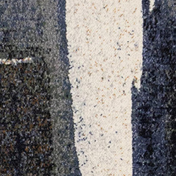 HomeRoots 8' Blue Gray and Ivory Abstract Area Rug - Modern, Stain-Resistant Design for Stylish Living Spaces 8' X 11' 660112