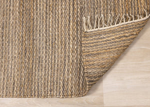 HomeRoots 5' Hand-Woven Jute Area Rug in Taupe and Brown - Modern Abstract Design for Natural Home Warmth 5' X 8' 660115