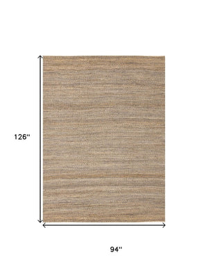 HomeRoots 8' Hand-Woven Jute Abstract Area Rug in Taupe and Brown - Durable, Stylish, and Versatile Design 8' X 11' 660116