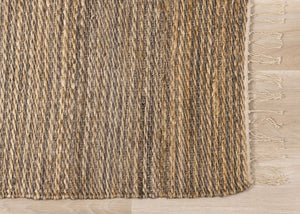 HomeRoots 8' Hand-Woven Jute Abstract Area Rug in Taupe and Brown - Durable, Stylish, and Versatile Design 8' X 11' 660116