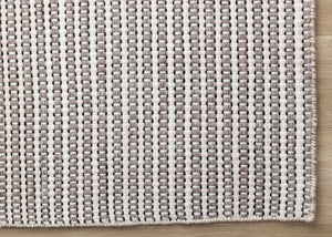 HomeRoots 8' Hand-Woven White and Taupe Striped Area Rug - Durable, Stain-Resistant, Perfect for Any Space 8' X 11' 660120