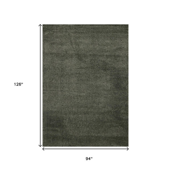 HomeRoots 8' Dark Green Area Rug - Soft, Durable, and Stain Resistant for High-Traffic Family Spaces 8' X 11' 660126