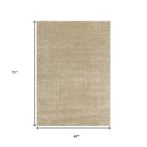 HomeRoots 4' Beige Area Rug - Soft, Durable, and Stylish Solution for Any Room, Perfect for Families and Pets! 4' X 6' 660127