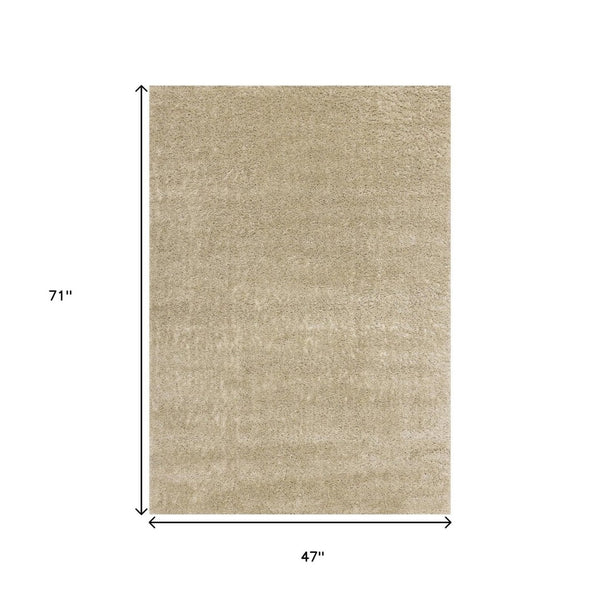 HomeRoots 4' Beige Area Rug - Soft, Durable, and Stylish Solution for Any Room, Perfect for Families and Pets! 4' X 6' 660127