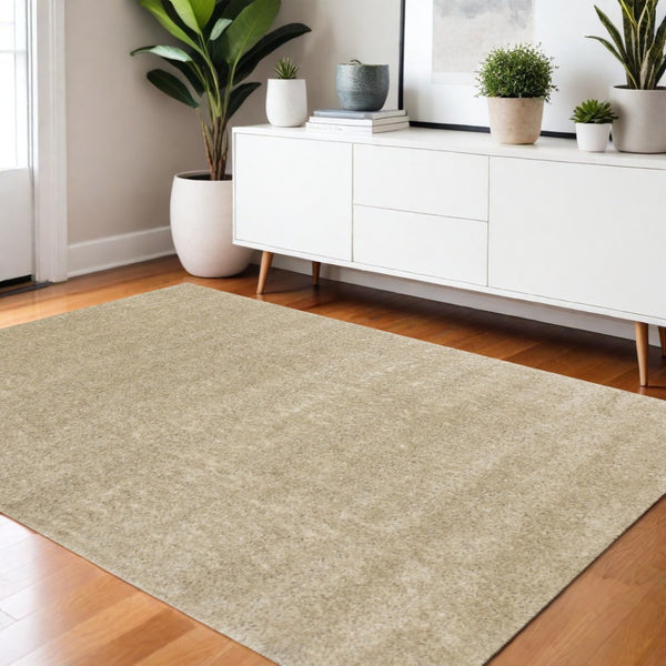 HomeRoots 4' Beige Area Rug - Soft, Durable, and Stylish Solution for Any Room, Perfect for Families and Pets! 4' X 6' 660127