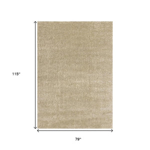 HomeRoots 4' Beige Area Rug - Soft, Durable, and Stylish Solution for Any Room, Perfect for Families and Pets! 7' X 10' 660129