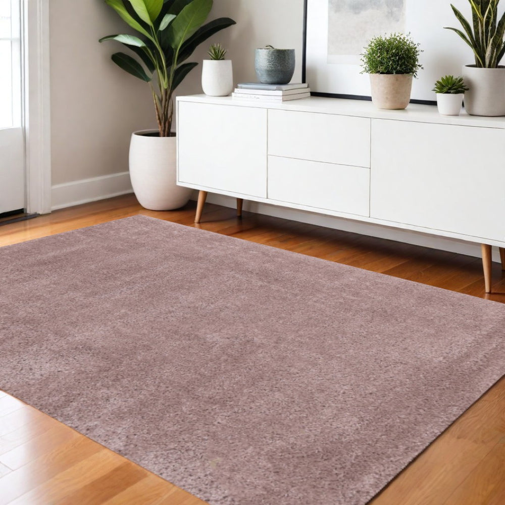 HomeRoots 4' Plush Pink Area Rug - Soft, Stylish, and Durable for Family Spaces, Perfect for Kids and Pets! 4' X 6' 660131
