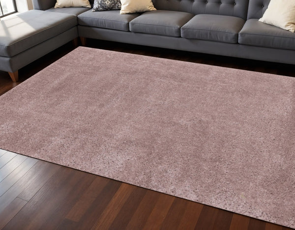 HomeRoots 4' Plush Pink Area Rug - Soft, Stylish, and Durable for Family Spaces, Perfect for Kids and Pets! 7' X 10' 660133