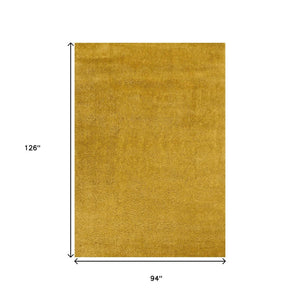 HomeRoots 8' Bright Yellow Area Rug - Plush, Durable, Stain-Resistant Carpet for Modern Living Spaces 8' X 11' 660138