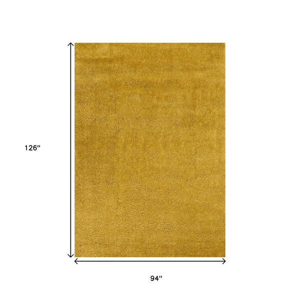 HomeRoots 8' Bright Yellow Area Rug - Plush, Durable, Stain-Resistant Carpet for Modern Living Spaces 8' X 11' 660138