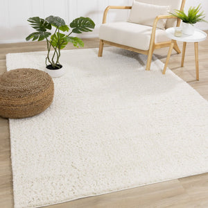 HomeRoots 4' Cream Area Rug - Plush, Stain-Resistant, Durable Polypropylene for Cozy Spaces & Easy Cleanup 4' X 6' 660139