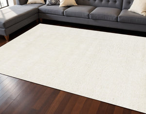 HomeRoots 4' Cream Area Rug - Plush, Stain-Resistant, Durable Polypropylene for Cozy Spaces & Easy Cleanup 7' X 10' 660141