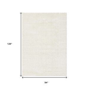 HomeRoots 8' Plush Cream Area Rug - Cozy Elegance for Living Rooms, Bedrooms & High-Traffic Spaces 8' X 11' 660142