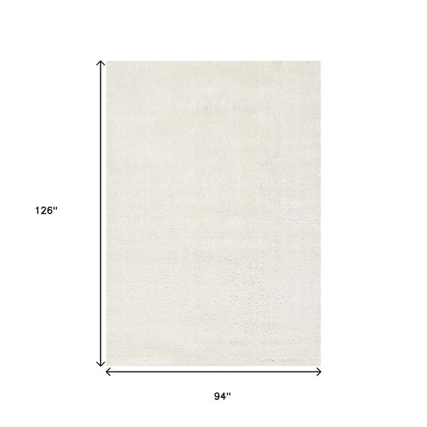 HomeRoots 8' Plush Cream Area Rug - Cozy Elegance for Living Rooms, Bedrooms & High-Traffic Spaces 8' X 11' 660142
