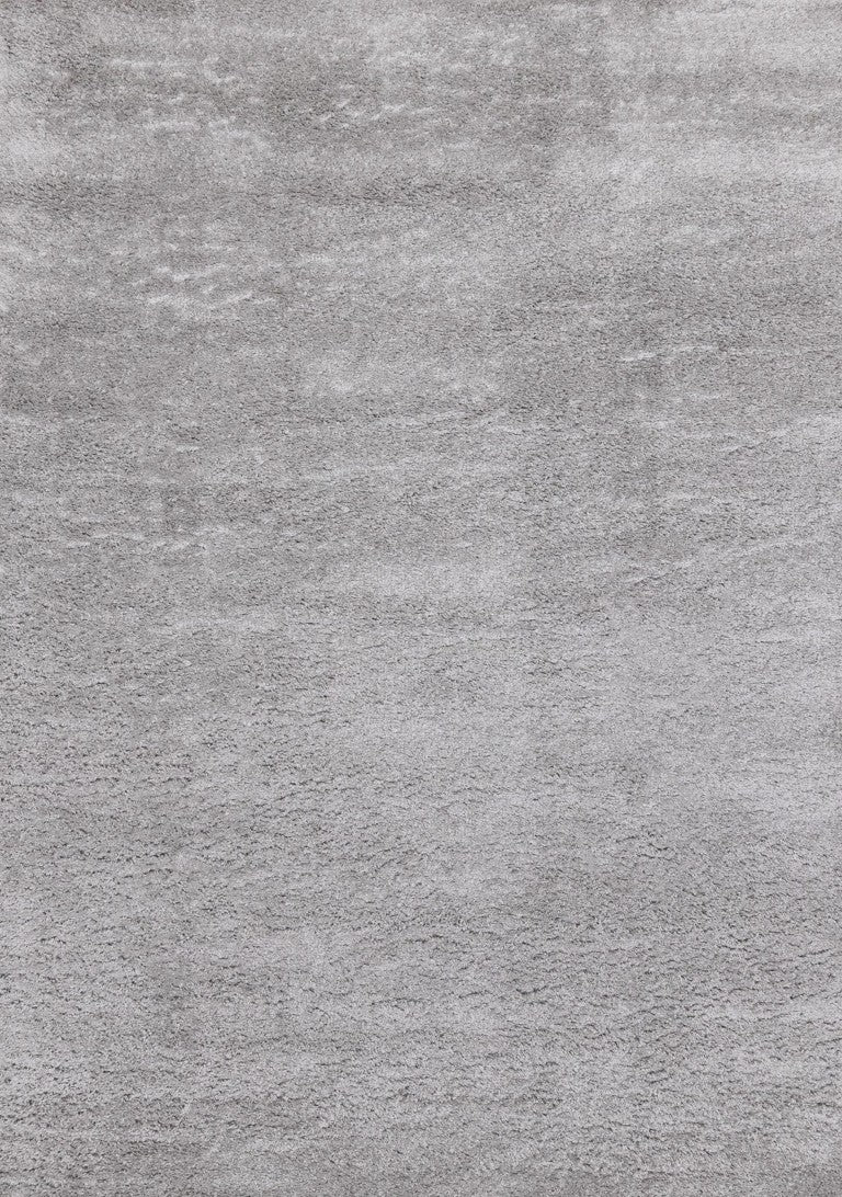 HomeRoots 7 X 10 Gray High Pile Polypropylene Area Rug Stain Resistant Modern Living Room 660145