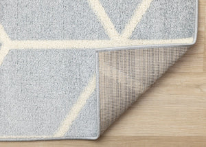 HomeRoots 8' Gray and Cream Geometric Area Rug - Durable, Stylish Design for High-Traffic Homes and Pets 8' X 11' 660148