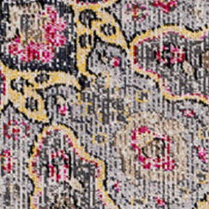HomeRoots 4' Vibrant Blue, Yellow & Pink Medallion Area Rug - Durable, Stain-Resistant for High-Traffic Spaces 8' X 11' 660155