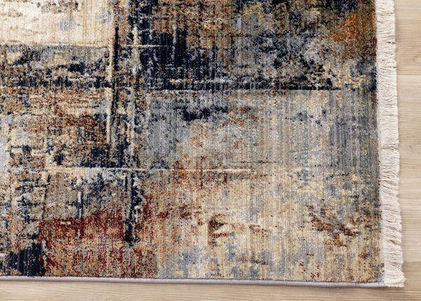 HomeRoots 8' Cream Black and Tan Abstract Area Rug - Modern, Durable Design Perfect for Family Living Spaces 8' X 10' 660161