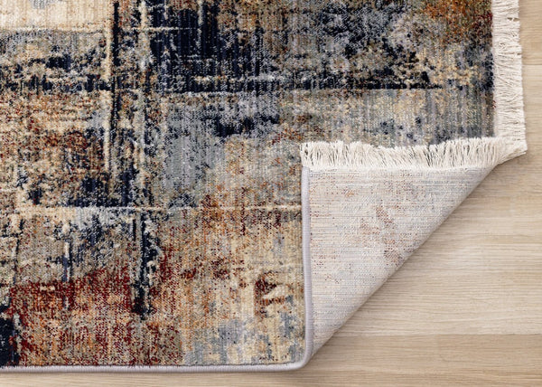 HomeRoots 8' Cream Black and Tan Abstract Area Rug - Modern, Durable Design Perfect for Family Living Spaces 8' X 10' 660161